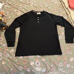 The normal brand black long sleeve Henley size large